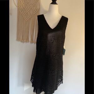 NWT CECE Black Lace Sleeveless Dress size 8P